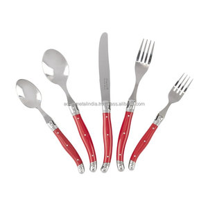 Ensemble de couverts en or faits à la main en acier inoxydable avec poignée en laiton parfait pour la vaisselle de cuisine et l'ensemble de vaisselle hôtelière - Product Image 5