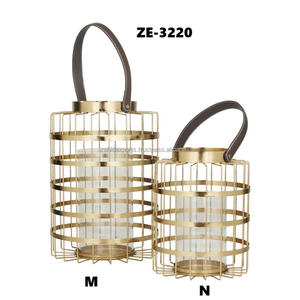 Designer <b>Gold</b> Metal <b>Lanterns</b> for Home Interior Decor Modern Art Unique Handmade Pillar Candle Stand Wedding Valentine's Day - Product Image 6