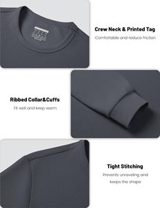 เสื้อกันหนาวผู้ชายแบบวาฟเฟิลถัก แขนยาว เสื้อซับใน ขายส่ง - Product Image 3