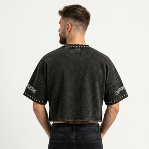 Camiseta Glory personalizada con pedrería, 100% algodón, tela suave y transpirable, estilo vintage nuevo, manga corta, unisex. - Product Image 4