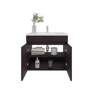 Mobile da Bagno FM FURNITURE a 2 Ante in Wengue della Collezione Rainbow City - Product Image 3
