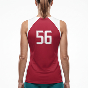 Women Volleyball Jersey Sleeveless Women O-Neck Volleyball Sports Jerseys Sublimated Printed Volleyball Tee Shirt - Product Image 2