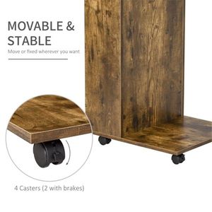 Tavolino Laterale Moderno a Forma di C, Girevole e Sollevabile con Funzioni di Stoccaggio per Soggiorno, Tavolino da Caffè o Tavolino d'Appoggio - Product Image 5