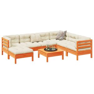 Set Divano da Giardino in Crema Marrone Cerato - Product Image 1