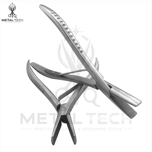 7 Inch Flat Teeth Silver Stainless Steel <b>Clamp</b> Hair Extension Plier with Smooth Grooves Keratin Hair Extensions Tools - Product Image 5