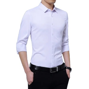 เสื้อเชิ้ตผู้ชายดีไซน์พิเศษ ผ้าฝ้าย 100% ไม่ยับ สีพื้นเรียบง่าย สไตล์ลำลอง คอตั้ง รับผลิตแบบ OEM จากบังกลาเทศ ปรับแต่งได้ - Product Image 2