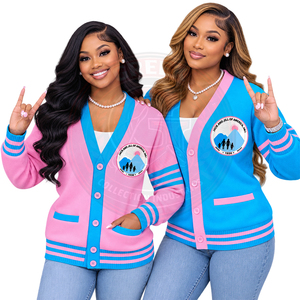Ropa personalizada de la hermandad Jack and Jill of America, cárdigans universitarios bordados, artículos griegos, suéteres de punto para mujer - Product Image 5