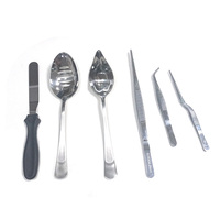 Set Peralatan Plating Chef 6 Buah Altomme Instruments dari Baja Anti Karat, Perlengkapan Kuliner Profesional untuk Dekorasi Makanan, Termasuk Penjepit dan Sendok