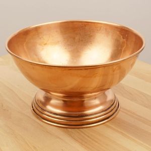 ชามเสิร์ฟอาหารทรงกลมสำหรับจัดเลี้ยงในโรงแรมร้านอาหาร ตกแต่งโต๊ะอาหาร ชามเสิร์ฟผลไม้โลหะแท้ - Product Image 6