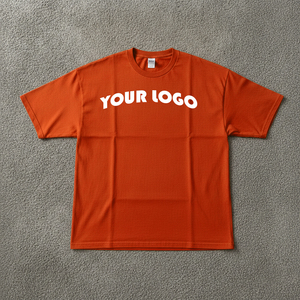 Camiseta Extra Grande de Algodón con Estilo Hip Hop, Hombros Caídos, Logotipo Personalizado, Talla Grande para Hombre - Product Image 5