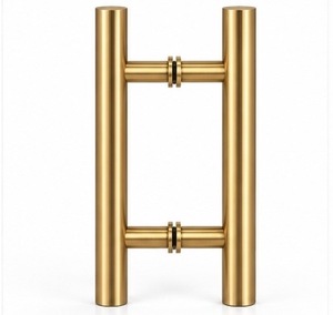 Poignées de tirage en métal durable en forme de H pour serrures de porte, design moderne personnalisable, finition de surface lisse, commande tactile ambidextre - Product Image 6