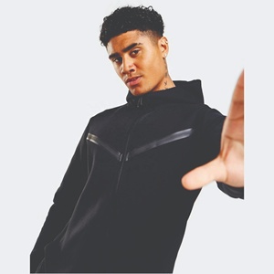 Econex Sports 2025 OEM diseño 69% algodón 31% poliéster negro hombres Tech Fleece chándal con cremallera completa Sudadera con capucha Joggers pantalones de chándal - Product Image 2