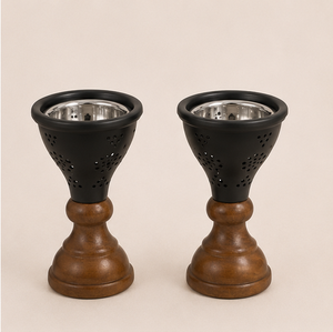 Luxury Arabic Wooden Bakhoor Burner Metal Oud Mubkhar Censer for Ramadan Eid Gift Middle Eastern Home <b>Decor</b> Wholesale Supplies - Product Image 4