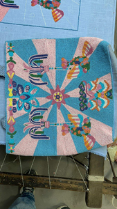 Sac à bandoulière en forme d'enveloppe pour femmes, fait à la main, en polyester, avec broderie perlée, élégant, léger, travail de couture - Product Image 6