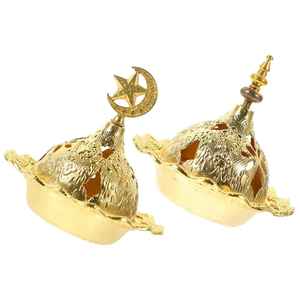 Quemador de Incienso Islámico de Metal con Forma de Luna Creciente y Estrella, Quemador de Incienso Árabe Oud, Decorativo para Ramadán, Eid, Fragancia para el Hogar - Product Image 1