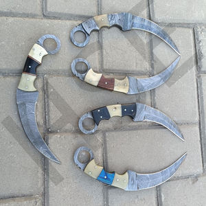 มีดคารัมบิตเหล็กดามัสกัสตีขึ้นรูปด้วยมือ ด้ามจับสั่งทำพิเศษ - Product Image 4