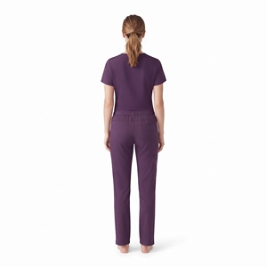 Ensemble de blouses médicales pour femmes, couleur violette, haut à col en V et pantalon, uniforme d'hôpital, vêtements de travail médicaux pour infirmières et professionnels de la santé - Product Image 2