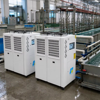 Refroidisseur d'eau industriel pour le refroidissement des cuves de galvanoplastie, compresseur scroll refroidi par air 8HP, certifié CE ISO9001, pour ligne d'anodisation et de placage