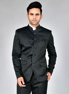 Traje Jodhpuri verde tradicional para hombre, Bandhgala transpirable cómodo para ocasiones formales y eventos reales - Product Image 3