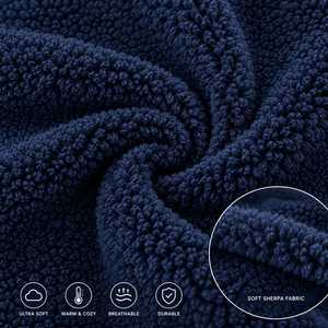 <b>Men's</b> <b>Navy</b> Blue <b>Fleece</b> Hooded Sweatshirt Regular Fit Casual Winter Wear With Pocket Anti-Pilling By KALEEM QUALITY WEAR - Product Image 6