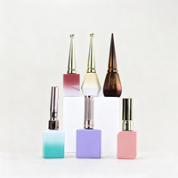 Échantillon gratuit Usine En Gros Vide Verre Vernis Bouteille Personnalisé et LOGO Uv Gel Vernis À Ongles Bouteille Avec Brosse Couvercle Rose
