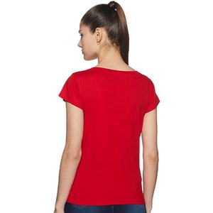 Camiseta Deportiva con Cuello en V para Mujer, Estilo Y2K, 100% Algodón, Ropa Deportiva y Urbana de Talla Grande, Camisetas Cortas para Mujer para el Verano - Product Image 2