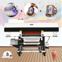 Imprimante Uv DTF de 24 pouces, machine d'impression de logo pour étiquettes autocollantes, imprimante Uv DTF de 60cm, 4 têtes I3200