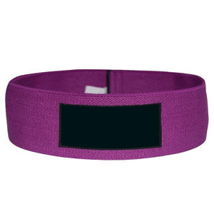 Purple Nylon Resistance <b>Band</b> with Black Patch for <b>Exercise</b> Durable All Ages Opp Bag Packaging - Product Image 4
