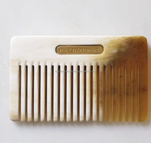 Peigne en corne d'animal nautique le plus vendu avec des dents larges et fines, écologique, antistatique, longue durée pour des cheveux sains et sans nœuds - Product Image 4