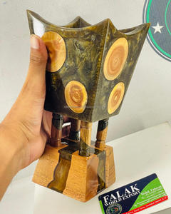 Quemador de Incienso de Resina de Madera de Nuevo Diseño, Decoración del Hogar, Soporte para Oud, Logotipo Personalizado, Quemador de Bakhoor de Resina de Madera Estilo Marroquí - Product Image 2