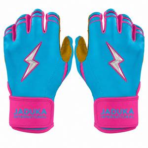 ถุงมือตีเบสบอล Bruce Bolt สีขาว รุ่น Rintaro Sasaki Signature Series สีแดงเมทัลลิก โลโก้เรืองแสงแบบหนา พร้อมปลายแขนยาว หนัง Cabretta 0.9 - Product Image 3