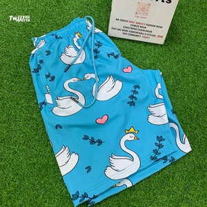 Shorts de plage pour hommes, imprimé animal, tissu Oxford respirant, écologique, séchage rapide, taille élastique, personnalisable - Product Image 4