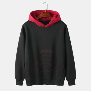Sweat-shirt à capuche en coton épais pour homme, coupe oversize, épaules tombantes, avec doublure en polaire brossée, pour un style décontracté et urbain - Product Image 1