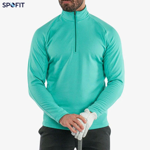 Custom Men's Quarter <b>Zip</b> Pullover 100% Polyester Fleece Sweatshirt Long Sleeve Stand Collar Casual Wholesale Manufacturer - Product Image 2