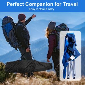 Sgabello con Tettuccio Regolabile e Ombrello Staccabile, Sedia da Spiaggia Pieghevole con Portabicchieri e Borsa per il Trasporto, Ideale per Campeggio, Piscina o Viaggi - Product Image 5
