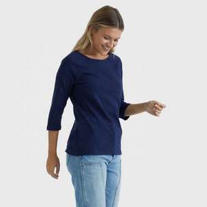 เสื้อยืดแขนยาวผู้หญิงขายส่ง สำหรับฤดูใบไม้ผลิและฤดูใบไม้ร่วง ทรงเข้ารูป คอกลม เสื้อพื้นฐาน เสื้อยืดเรียบๆ - Product Image 4