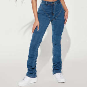 กางเกงยีนส์เอวต่ำสำหรับผู้หญิง ผ้าฝ้ายระบายอากาศ เป็นมิตรกับสิ่งแวดล้อม ไซส์พลัส สำหรับฤดูร้อน แห้งเร็ว แบบคาร์โก้ รับสั่งทำพิเศษ - Product Image 6