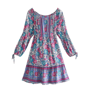 Vestido Mini Estampado Floral para Mujer, Vestido Elegante para el Día a Día - Product Image 1