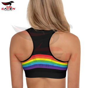 Soutien-gorge pour femmes imprimé par sublimation avec logo personnalisé, vente en gros de soutien-gorge de sport respirant de qualité supérieure pour le fitness et le yoga - Product Image 4