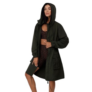 Nouvelle conception, fabrication directe en usine, parka longue imperméable pour femme, à capuche, respirante, vêtements d'extérieur décontractés - Product Image 5