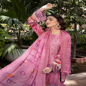 Trajes de viscosa paquistaníes de 3 piezas al por mayor de Dr Haris, ropa original de marca de mujer Kurti Indian & Pakistani - Product Image 6