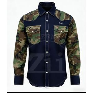 Vêtements de sécurité pour soudeurs, style camouflage bicolore, chemise de travail 100% coton 170 g/m², antistatique, ignifuge, vêtements de travail de sécurité pour la soudure - Product Image 3