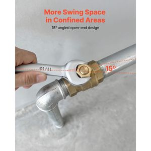 Set di chiavi combinate SAE/metriche da 32 pezzi con 15 chiavi angolate e a bussola (13mm) - Product Image 4