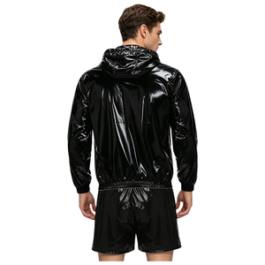 Ensemble de sport léger et imperméable pour homme : veste à capuche coupe-vent et short de bain, tenue de sport en polyester/coton pour le jet-ski - Product Image 3