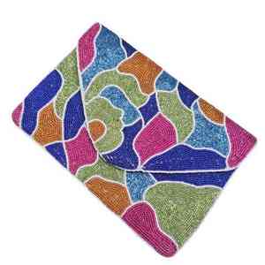 Bolso de Mano Artesanal de Lujo Indio, Multicolor, Forma de Baguette, Duradero, Estilo Étnico, Hecho a Mano, con Cristales, Accesorios de Moda, para Uso Diario - Product Image 6