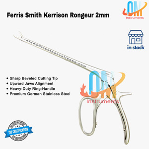 FERRIS-SMITH-KERRISON Instruments chirurgicaux orthopédiques Str Bite 8" Shaft 2mm`Perforateur osseux sphénoidien en acier inoxydable |   OldMed - Product Image 1