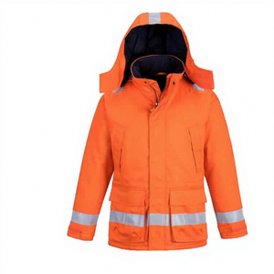 Veste de sécurité réfléchissante rouge avec capuche, coupe classique, pour la protection au travail et la sécurité - Product Image 4