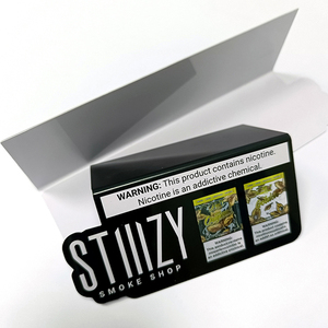 Custom Eco-Friendly Durable PVC <b>Shelf</b> Talker Supermarket Promotional Sign Price Tag Holder Custom Logo <b>Black</b>/White Merchandising - Product Image 2