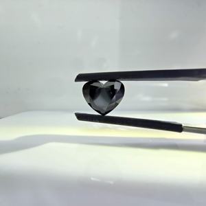 Diamante suelto de 1.5 quilates, corte brillante modificado, forma de corazón, color negro elegante, certificado por IGI, cultivado en laboratorio, para la elaboración de joyas. - Product Image 2