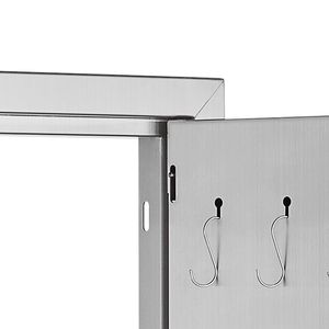 Puerta de Acceso Vertical de Doble Pared de Acero Inoxidable de 24W x 24H Pulgadas para Cocina Exterior con Accesorios para Barbacoa Empotrados - Product Image 6